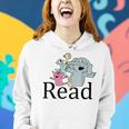 Funny Read Book Club Piggie Elephant Pigeons Teacher Women Hoodie Graphic Print Hooded Sweatshirt Gifts for Her