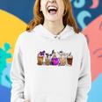 Halloween Coffee Fall Gift Drinking Women Hoodie Graphic Print Hooded Sweatshirt Gifts for Her