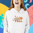 Hello Fall Hello Autumn Pumpkin Gift Women Hoodie Graphic Print Hooded Sweatshirt Gifts for Her