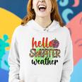 Hello Sweater Weather Pumpkin Fall Women Hoodie Graphic Print Hooded Sweatshirt Gifts for Her