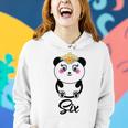 Kids 6 Year Old Gifts Cute Panda Birthday Girl 6Th Birthday Funny Women Hoodie Graphic Print Hooded Sweatshirt Gifts for Her