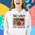 Leopard Fall Autumn Vibes Thankful Teacher Life Thanksgiving Women Hoodie Gifts for Her