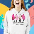On Wednesday We Wear Pink Ghost Halloween Breast Cancer Women Hoodie Graphic Print Hooded Sweatshirt Gifts for Her