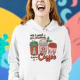 Retro Christmas All I Want For Christmas Is More Coffee Women Hoodie Graphic Print Hooded Sweatshirt Gifts for Her