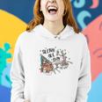 Retro Christmas Skeleton Funny Sleigh All Day Women Hoodie Graphic Print Hooded Sweatshirt Gifts for Her