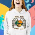 Skeleton And Plants Travel More Worry Less Design Women Hoodie Graphic Print Hooded Sweatshirt Gifts for Her