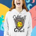 Softball Gigi Leopard Game Day Softball Lover Mothers Day Women Hoodie Graphic Print Hooded Sweatshirt Gifts for Her