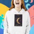 Tarrot Card Misterious The Moon Card Custom Women Hoodie Graphic Print Hooded Sweatshirt Gifts for Her