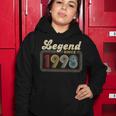 24 Years Old 24Th Birthday Decoration Legend Since 1998 Women Hoodie Funny Gifts
