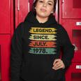 44Th Birthday Retro Vintage Legend Since July 1978 Women Hoodie Funny Gifts