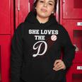 Baseball She Loves The D Los Angeles Tshirt Women Hoodie Unique Gifts