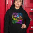 Cool Retro Neon Graffiti Video Game Controllers Women Hoodie Unique Gifts