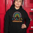 Cute School Counselor Rainbow Women Hoodie Unique Gifts