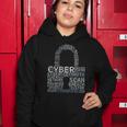 Cyber Security Wordcloud Padlock Women Hoodie Unique Gifts