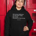 Dear Person Behind Me You Look Great Today Funny Women Hoodie Unique Gifts