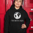 Distressed Earth Day Im With Her Science March Tshirt Women Hoodie Unique Gifts