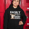 Easily Distracted By Baby Goats Shirt Goat Lovers Women Hoodie Unique Gifts