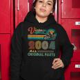 Funny 18Th Birthday Gifts Vintage Retro Motorcycle Born 2004 Women Hoodie Funny Gifts