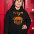 Funny Pugkin Pug Pumpkin Dog Lover Halloween Party Costume Women Hoodie Funny Gifts
