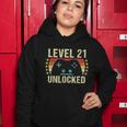 Gaming Vintage 21St Birthday Gift 21 Year Old Boy Girl Gamer Women Hoodie Unique Gifts