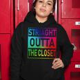 Gay Pride Straight Outta The Closet Tshirt Women Hoodie Unique Gifts