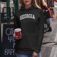 Georgia Us College Font Proud American Usa States Women Hoodie Graphic Print Hooded Sweatshirt Personalized Gifts