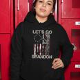 Gun American Flag Patriots Lets Go Brandon On Back Women Hoodie Personalized Gifts