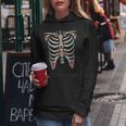 Halloween Day Of Dead Skeleton Flowers Decorated Women Hoodie Graphic Print Hooded Sweatshirt Personalized Gifts