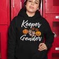 Halloween Keeper Of The Gender Reveal Pumpkin Party Leopard Women Hoodie Funny Gifts