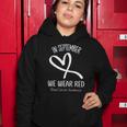 Heart In September We Wear Red Blood Cancer Awareness Ribbon Women Hoodie Unique Gifts