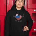 Heartbeat Patriotic Funny 4Th Of July Women Hoodie Unique Gifts