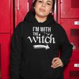 Im With The Witch Funny Halloween Couple Costume Women Hoodie Funny Gifts