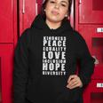 Kindness Peace Equality Love Inclusion Hope Diversity Human Rights V2 Women Hoodie Unique Gifts