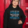 Land Of The Free Because Of The Brave Usa Women Hoodie Unique Gifts