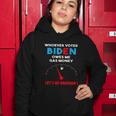 Lets Go Brandon Whoever Voted Biden Owes Me Gas Money Women Hoodie Unique Gifts