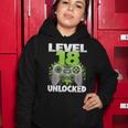 Level 18 Unlocked Video Gaming 18Th Birthday 2004 Gamer Game Women Hoodie Funny Gifts