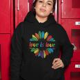 Lgbt Rainbow Sunflower Love Is Love Pride Month Women Hoodie Unique Gifts