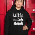 Little Witch Bat Funny Halloween Quote Women Hoodie Unique Gifts