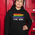 Love Wins Lgbt Gay Pride Lesbian Bisexual Ally Quote V2 Women Hoodie Unique Gifts