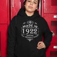 Made In 1922 Aged To Perfection Vintage 100Th Birthday Women Hoodie Unique Gifts