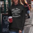 Mens The Best Dads Get Promoted To Grandpa Distressed Fathers Day Women Hoodie Graphic Print Hooded Sweatshirt Personalized Gifts