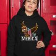 Merica Bald Eagle Mullet 4Th Of July American Flag Patriotic Gift Women Hoodie Unique Gifts