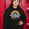 On Wednesday We Wear Rainbow Women Hoodie Personalized Gifts