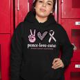 Peace Love Cure Breast Cancer Awareness Fashion Patterns Women Hoodie Unique Gifts