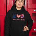 Peace Love Freedom Flag Usa 4Th Of July Women Hoodie Unique Gifts