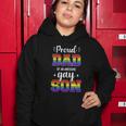 Proud Dad Of Awesome Gay Son Rainbow Pride Month Family Meaningful Gift Women Hoodie Unique Gifts