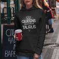 Queens Are Born As Taurus Graphic Design Printed Casual Daily Basic Women Hoodie Personalized Gifts