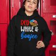Red White And Boujee Funny 4Th Of July American Flag Lips Women Hoodie Funny Gifts