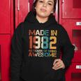 Retro Made In 1982 40 Years Of Being Awesome Birthday Women Hoodie Unique Gifts