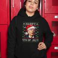 Santa Joe Biden Happy 4Th Of July Ugly Christmas Sweater Women Hoodie Unique Gifts